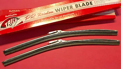 Vintage TRICO 15  Wiper Blades W/Lines & Patent #'s Molded Into Rubber Inserts • $150