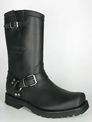 5635 Sancho Abarca Biker Boots Engineer III Black • $277.57