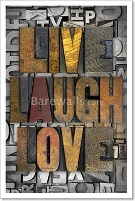 £88.99 • Buy Live Laugh Love Art Print, Poster, Decor | Scroll For More Sizes & Canvas