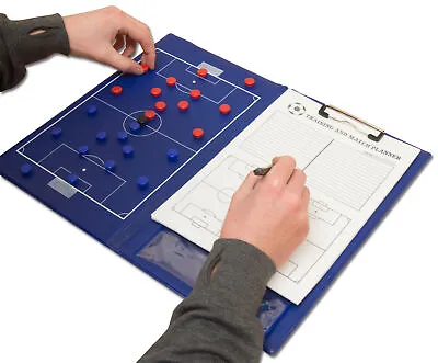 Wollowo A4 Magnetic Football Coaching Board/Tactics Folder With Pen & Paper • £8.99