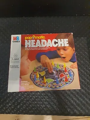 Headache Pop-O-Matic Board Game Vintage 1986 Milton Bradley V G Cond • $25