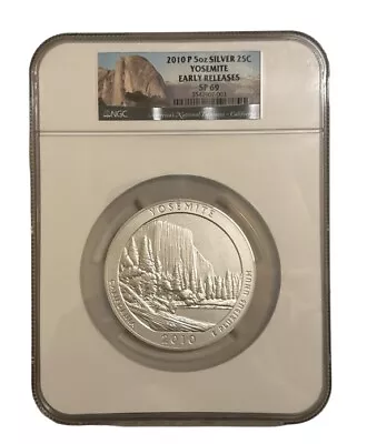 0802) 2010-P 5 Oz Silver ATB Yosemite NGC SP69 Mislabeled? • $225