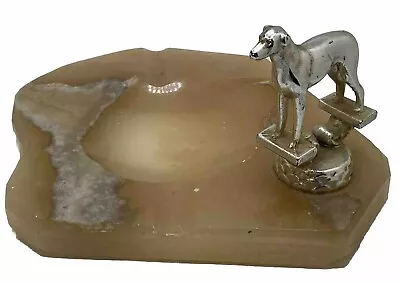 Heavy VIZSLA Dog Polished Agate Stone MCM Ashtray • $39.99