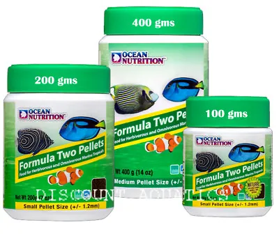 Ocean Nutrition Formula Two Marine Pellets Small Medium Quality Reef Fish Food • £11.75