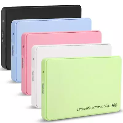 USB3.0 SATA HDD Enclosure 3TB External Mobile Hard Drive Case ABS 5Gbps For WINS • £7.56