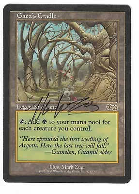 1x Gaea's Cradle Urza's Saga Signed By Mark Zug MTG Beautiful!!!  • $1035.59