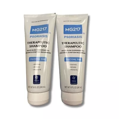 MG217 Psoriasis Therapeutic Shampoo 3% Coal Tar 8oz 2 Pack New Look • $27.78