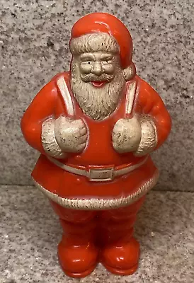 Irwin Santa Claus Plastic Candy Container Holder Figure 6 1/4  Vintage Christmas • $18.88