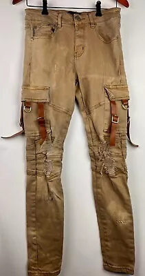 THRT Jeans Pants Men's Tobacco Denim Stacked Streetwear Cargo Urban 29 X 30 • $48