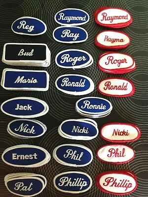 Vtg Embroidered Name Tag Patch Sew/Iron Work Shirt Uniform Mechanic Sleeve Upick • $5