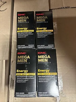 GNC Mega Men One Daily Multivitamin For Men 4 BOXES - 60 COUNT EA Exp4/30/24 • $8.39