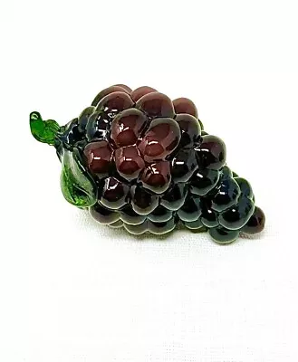 Vintage Murano Style Purple Grapes Hand Blown Decorative Art Glass No Chips • $12.98