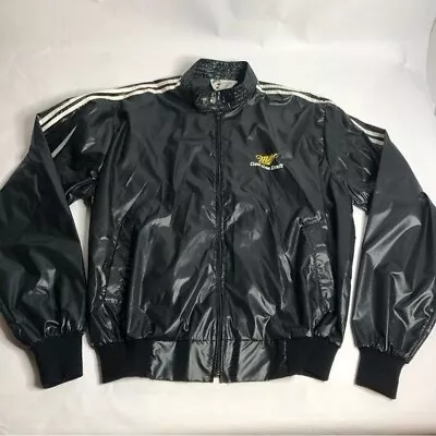 Miller Genuine Draft Black Nylon Windbreaker Biker Bomber Jacket Size XL • $29