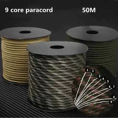 Military Paracord Tactical Parachute Cord Camping Accessories DIY Weaving Rope • $32.90