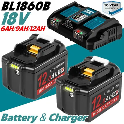 12.0Ah 9.0Ah 6.0Ah For Makita 18V Li-ion Battery BL1850 BL1860 BL1830 LXT BL1840 • $254.99