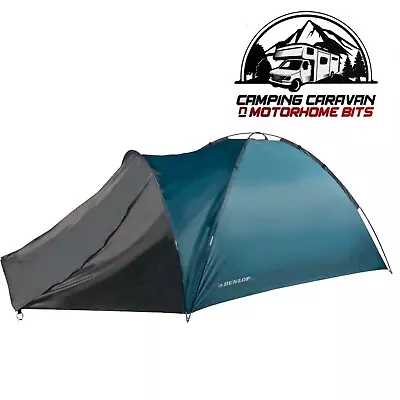 Dunlop 4 Man Person 210x250cm Outdoor Dome Camping Tent With Porch Waterproof • £58.99