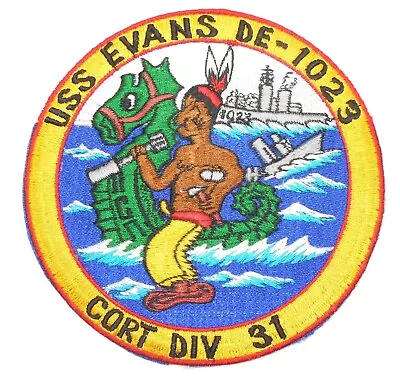 Original Vietnam War US Navy USS Evans DE-1023 Japanese Made Patch W26 • $19.99