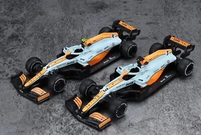 2021 FORMULA ONE McLAREN F1 MONACO GULF MODEL CAR MCL35M LANDO DANIEL 1/64 GIFT • £39.95