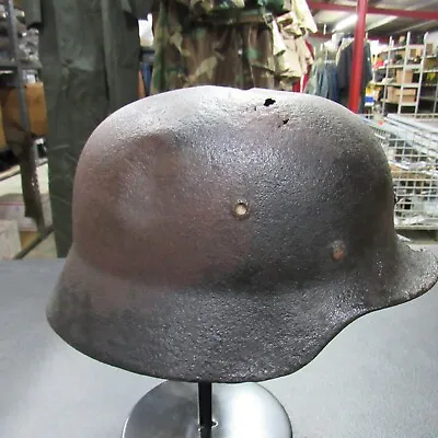 WW2 German Helmet Relic Condition Battle Damage Ukraine Recovered  M40 (GH) • $140