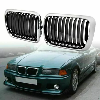 For BMW E36 318i 323i 328i M3 1996-1999 1998 2pcs Front Kidney Grille Grill Hood • $38.93