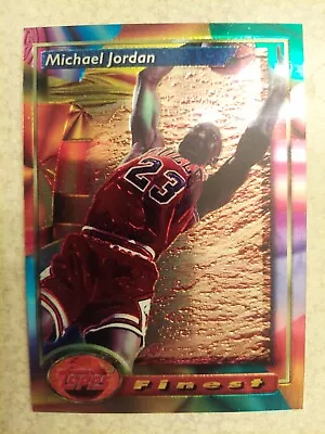 Michael Jordan Topps Finest 1993-94 #1 Chicago Bulls Greatest Of All-Time  • $169.69