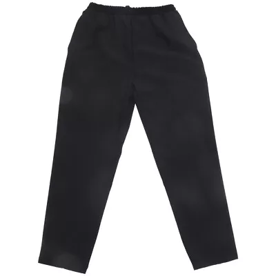 A Pair Of Pants Men Baggy Chef Pants Practical All-black Workwear Chef Pants  • $22.41