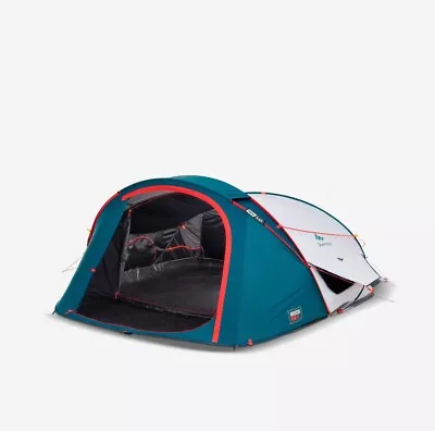 QUECHUA Camping Tent - 2 SECONDS XL - 3-person - Fresh & Black • £65