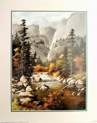 Scenic Mountain Waterfall Picture T.c. Chiu Unframed Art Print 16x20 • $16.95