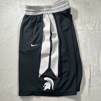 Michigan State Spartans Nike Shorts Youth Medium Basketball Green White EUC • $17.99