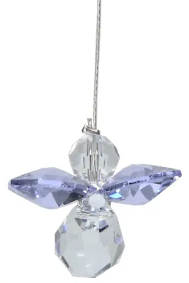 £7.99 • Buy June Birthstone Light Amethyst Crystal Guardian Angel Hanging Charm Made In UK