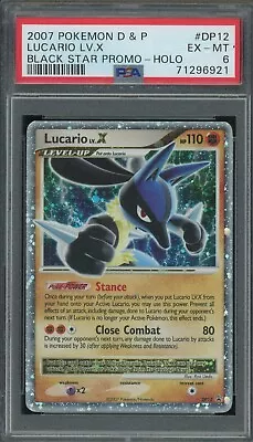 $0.99 • Buy Pokemon Lucario LV.X D&P Black Star Holo Promo #DP12 PSA 6 -921Z2