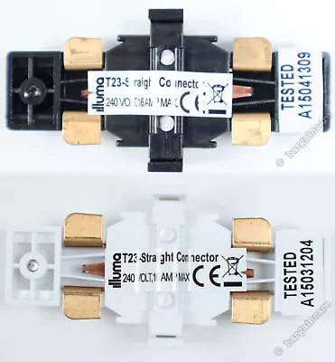 NEW Illuma T23 Straight Connector Black T23-BL Or White T23-WH 1 Circuit Track • £3.59