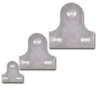 CHROME MIRROR WALL HANGING BRACKET Plate Flat Picture Glass Frame Wall Fixing • £5