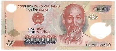Vietnam 200000 Dong Polymer 2015 - 2020 Pick 123 UNC - GEM UNC • $16