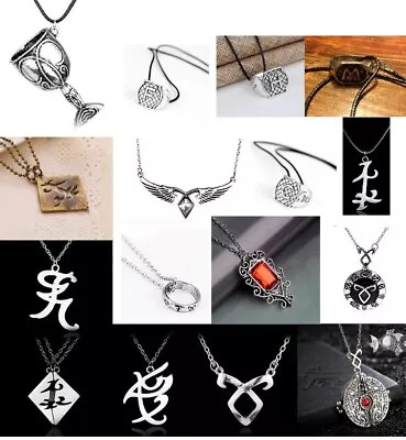 £4.80 • Buy Mortal Instruments Shadowhunter Portal Door Rune Wings Necklace & Gift Bag