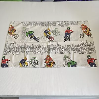 Vintage Original 1980s BMX Riding Bikes Pillow Case Nostalgia Double Sided • $27.95