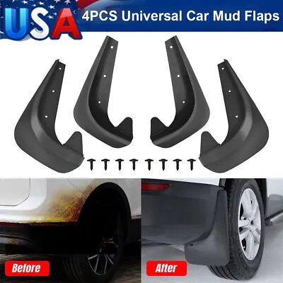 $15.98 • Buy 4PCS Universal Car Mud Flaps Splash Guards For Front Rear Auto Car Accessories