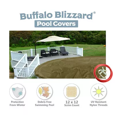 Buffalo Blizzard Supreme Plus Swimming Pool Winter Cover - (Choose Size) • $54.99