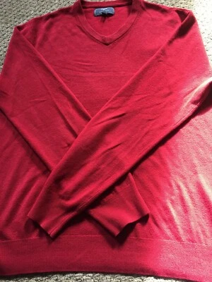 £6 • Buy Men’s Red Super Soft Atlantic Bay V Neck Jumper
