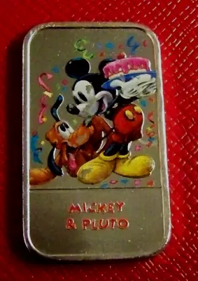 Disney's   Mickey & Pluto  Bar 1 Troy Oz.999 Silver-US Postal Service • $55.88