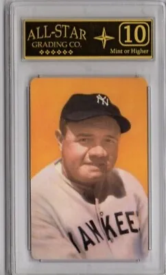 Vintage 1973 Smithsonian Babe Ruth Baseball Immortal Playing Card Graded ASG 10  • $29.95