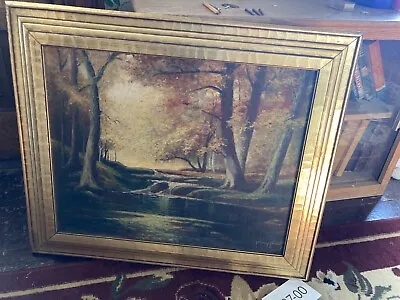 ANTIQUE Landscape Oil Painting By Vernon Beddows Ohio Listed Original 1920’s • $495