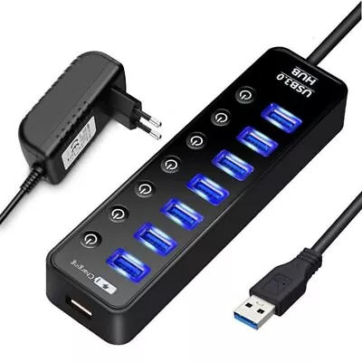 Usb Hub 3.0 Multi 4 7 Port Charger For Ipad Mac Book Air Pro Pc Computer Laptop • $46.99