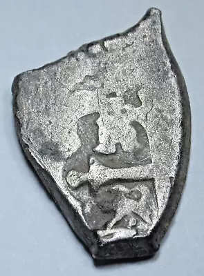 1600's Mexico Silver 1 Reales Genuine Spanish Cross Pirate Treasure Cob Coin • $82.50