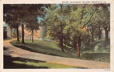 Meadville PA Allegheny College Ravine Narvik Hall Campus Vtg Postcard C56 • $6.65