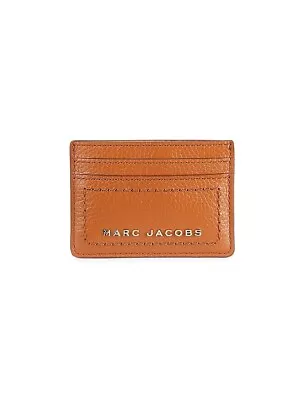 Marc Jacobs Card Case Holder Pebbled Leather In Smoked Almond Brown NWT  $95 • $45