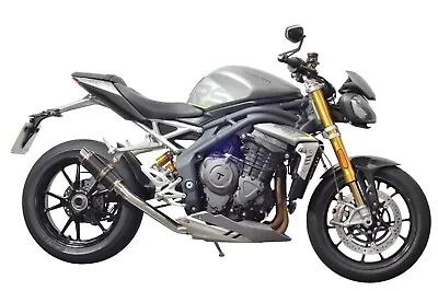 Triumph Speed Triple 1200 RS 2021-2022 Hi Level Exhaust Carbon Moto GP Xtreme • $410.88
