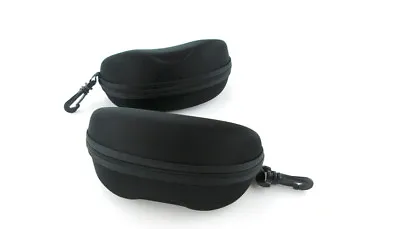 1-Pack Black Zippered Eyeglasses Hard Case - Durable Safety Glasses Carry Box • $6.50
