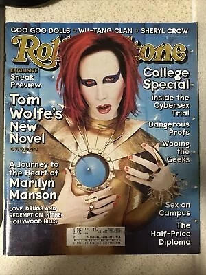 Rolling Stone Magazine Marilyn Manson On The Cover October 1998 Issue 797 • $12