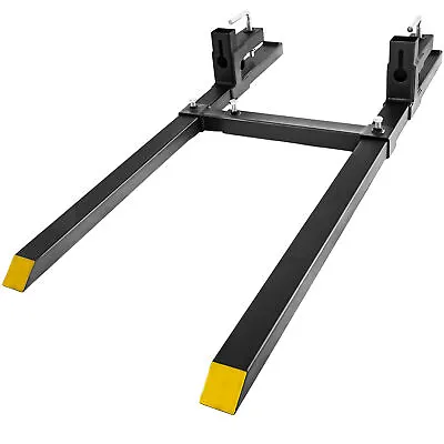 60'' Clamp On Pallet Forks Stabilizer Bar 2000lbs For Farm Tractor Loader Bucket • £109.99